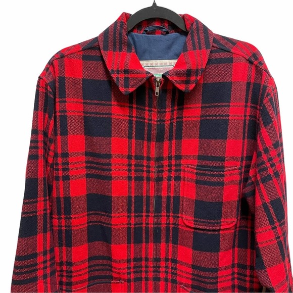 Scapa of Scotland wool blend red flannel shacket - Picture 2 of 9